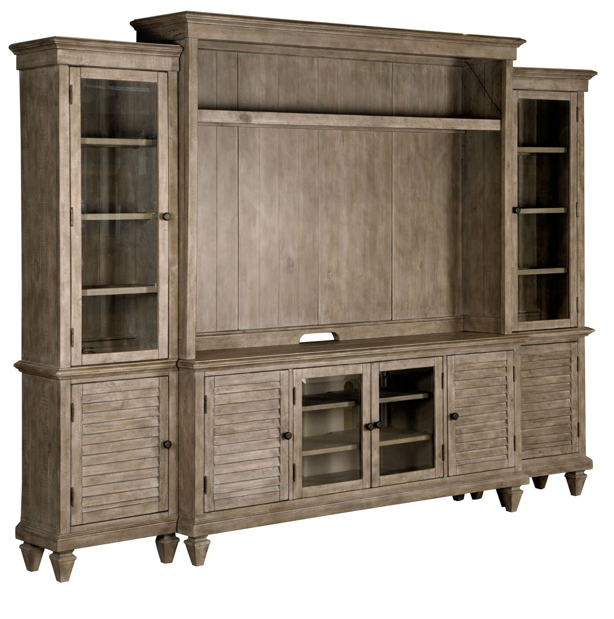 Calistoga - Rustic Entertainment Wall - Dovetail Gray