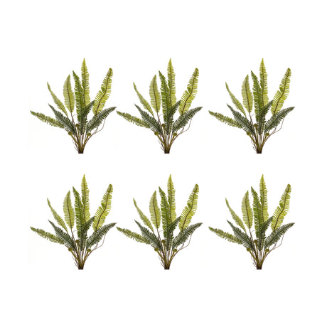 Varigated-fern-foliage-bush-(set-of-6)-Artificial-Flowering-Plants