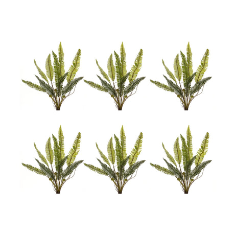 Varigated-fern-foliage-bush-(set-of-6)-Artificial-Flowering-Plants