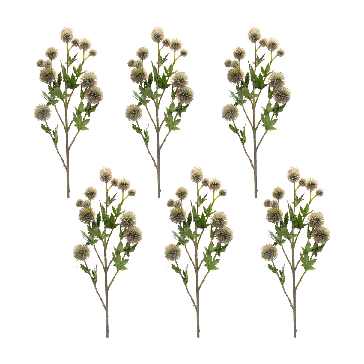 Sage-Allium-Floral-Spray-(Set-of-6)-Artificial-Flowering-Plants