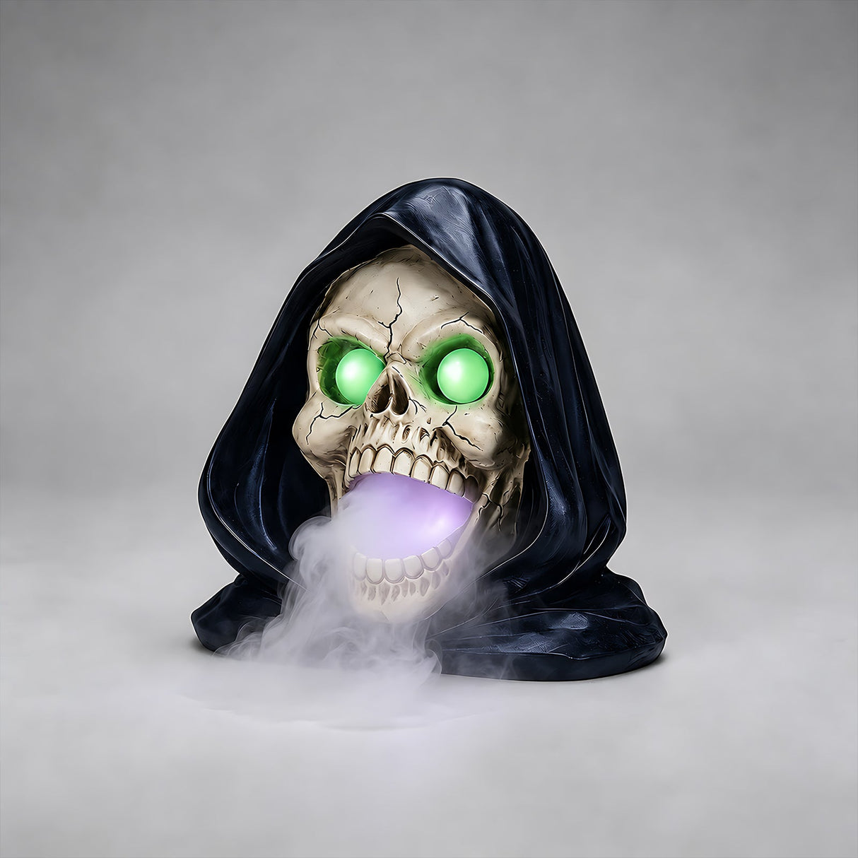 Halloween Grim Reaper Skull Statue with LED Light