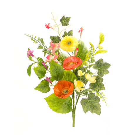 Poppy-Floral-Spray-(Set-of-6)-Artificial-Flowering-Plants