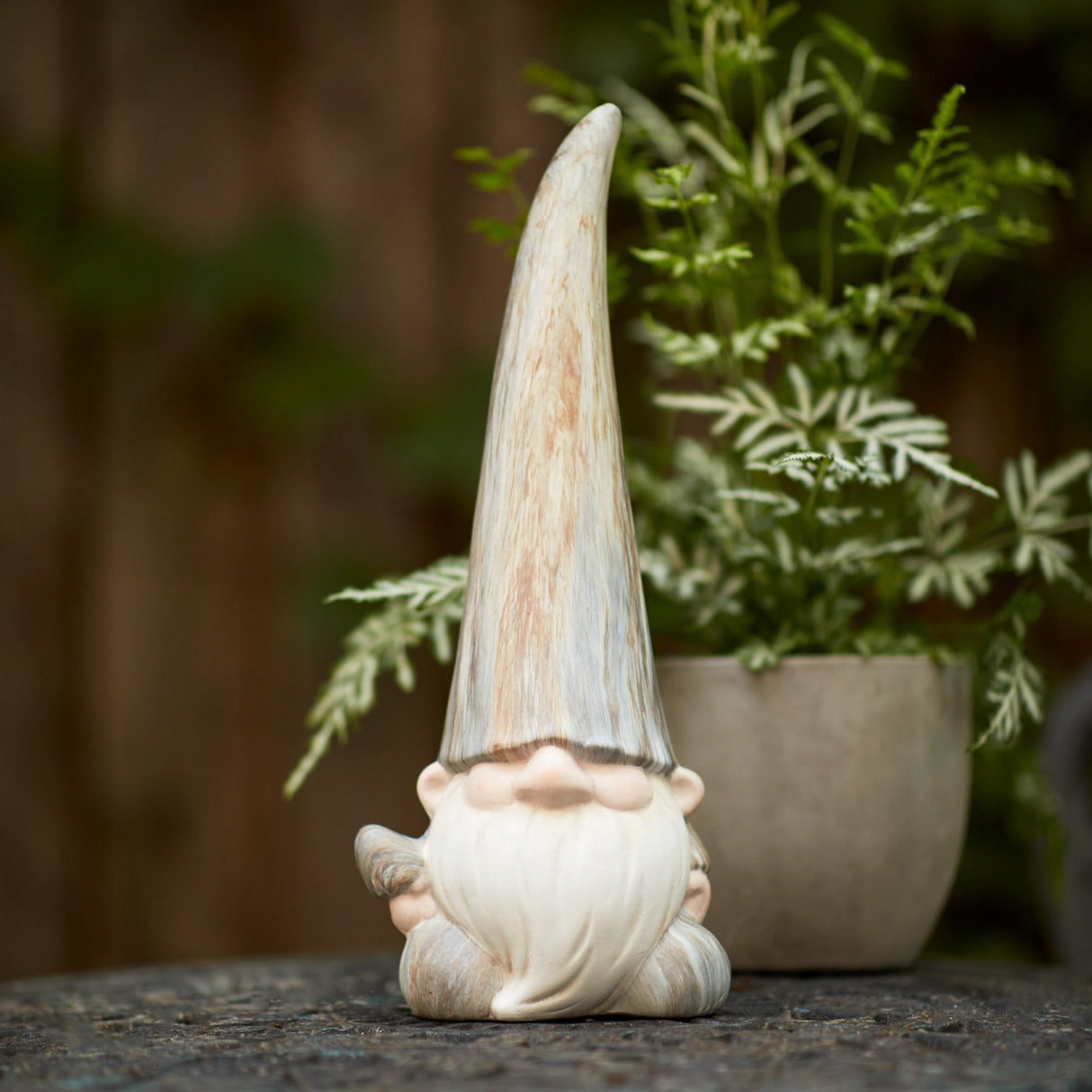 Modern Terra Cotta Gnome Figurine with Marble Finish (Set - 2)