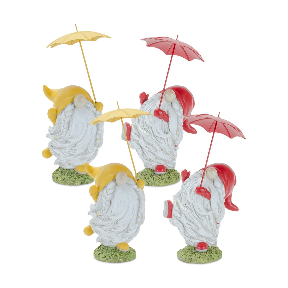 Whimsical-dancing-garden-gnome-figurine-with-umbrella-(set-of-2)-Figurines