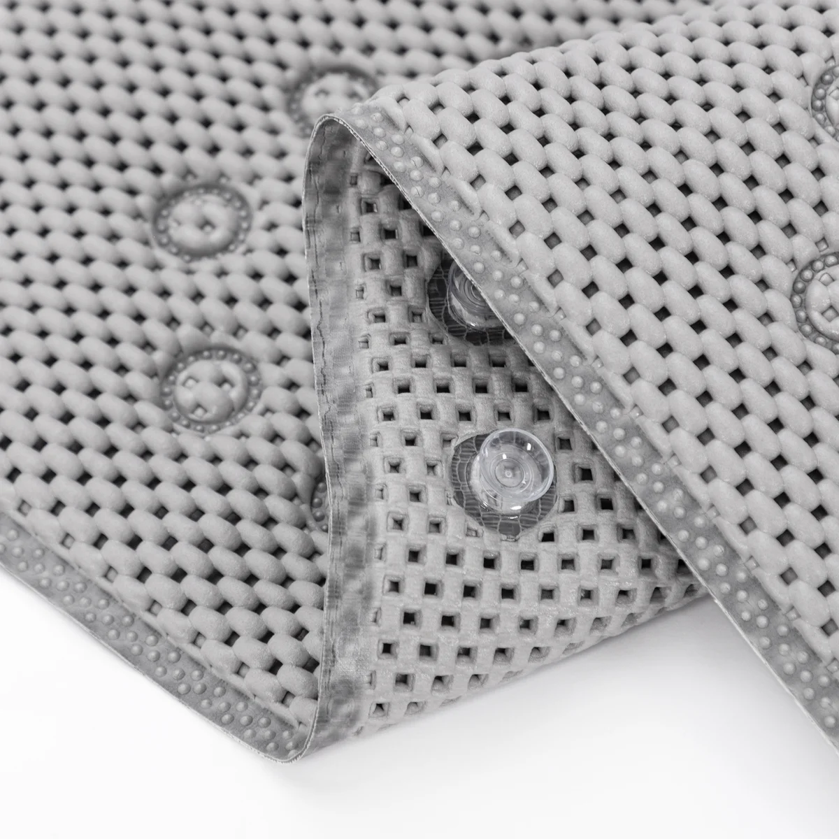 36 in. x 17 in. Non-Skid Double Foam Bath Mat with 58 Suction Cups