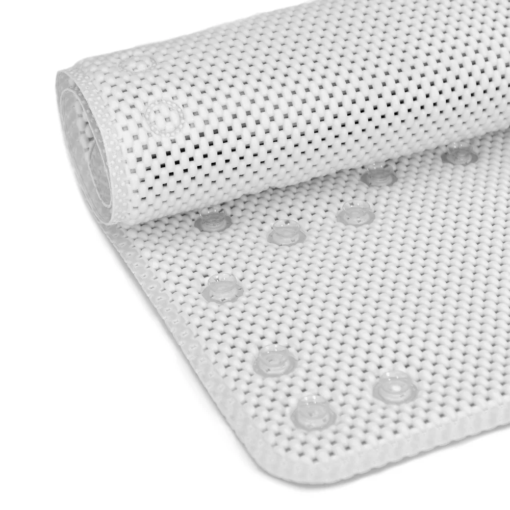 36 in. x 17 in. Non-Skid Double Foam Bath Mat with 58 Suction Cups