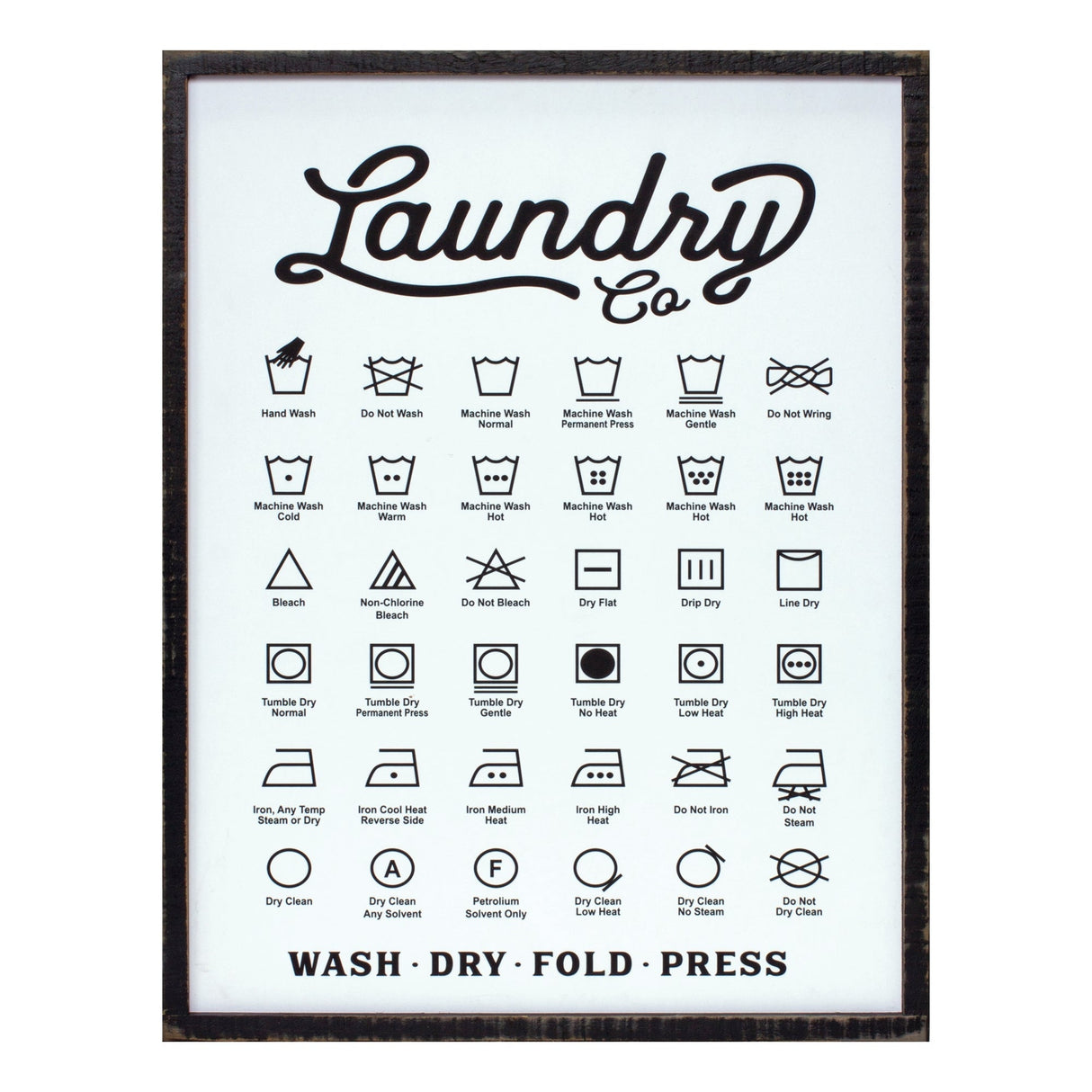 Wood laundry sentiment sign 20"h