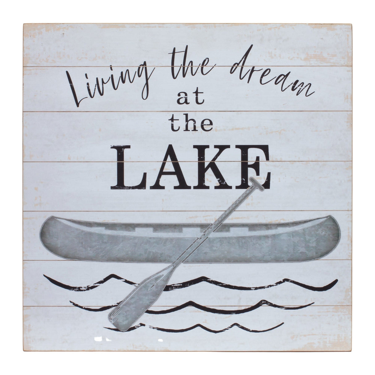 Wooden lake life sign (set of 2)