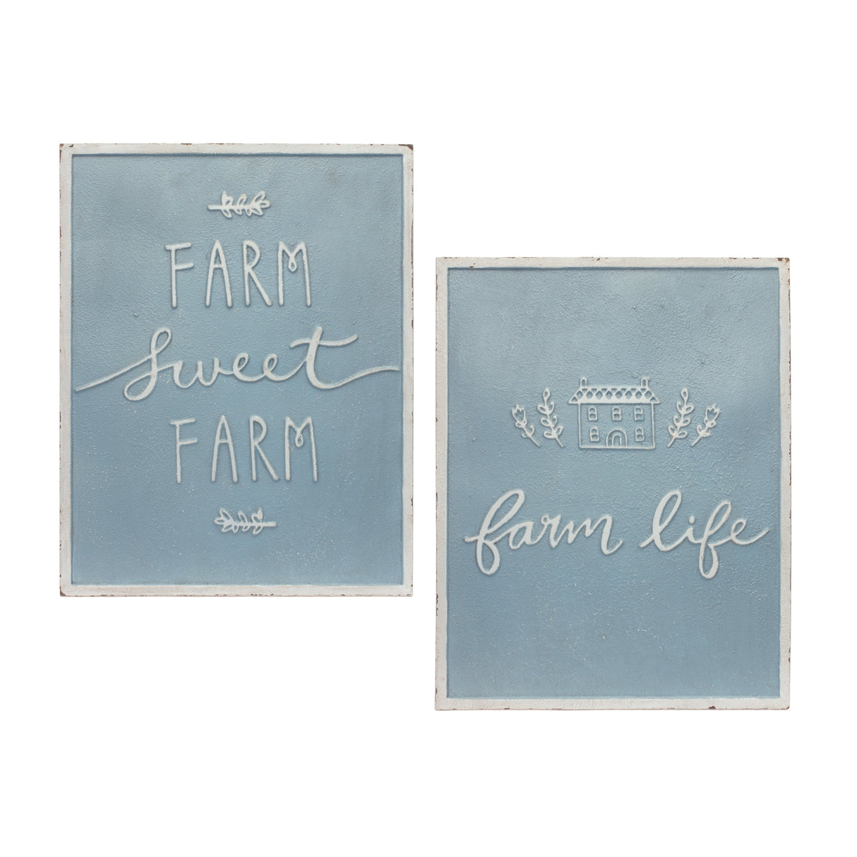 Metal-Farm-Life-Sentiment-Sign-(Set-of-2)-Wall-Signs