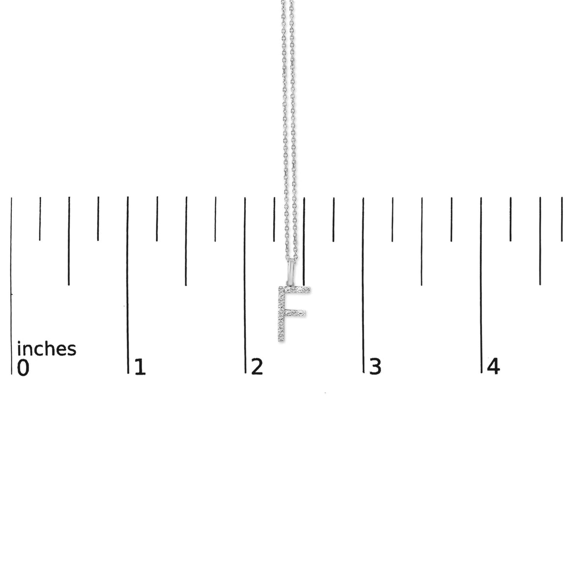 Sterling Silver Diamond Accent "A-Z" Initial Pendant Necklace