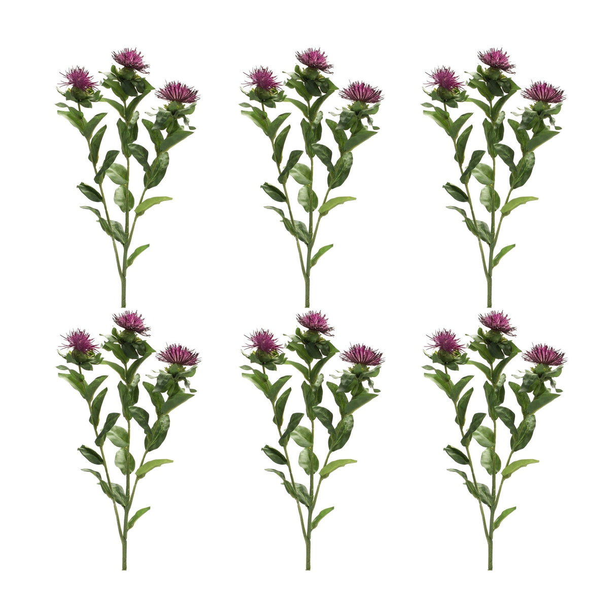Purple-thistle-floral-spray-(set-of-6)-Artificial-Flowering-Plants