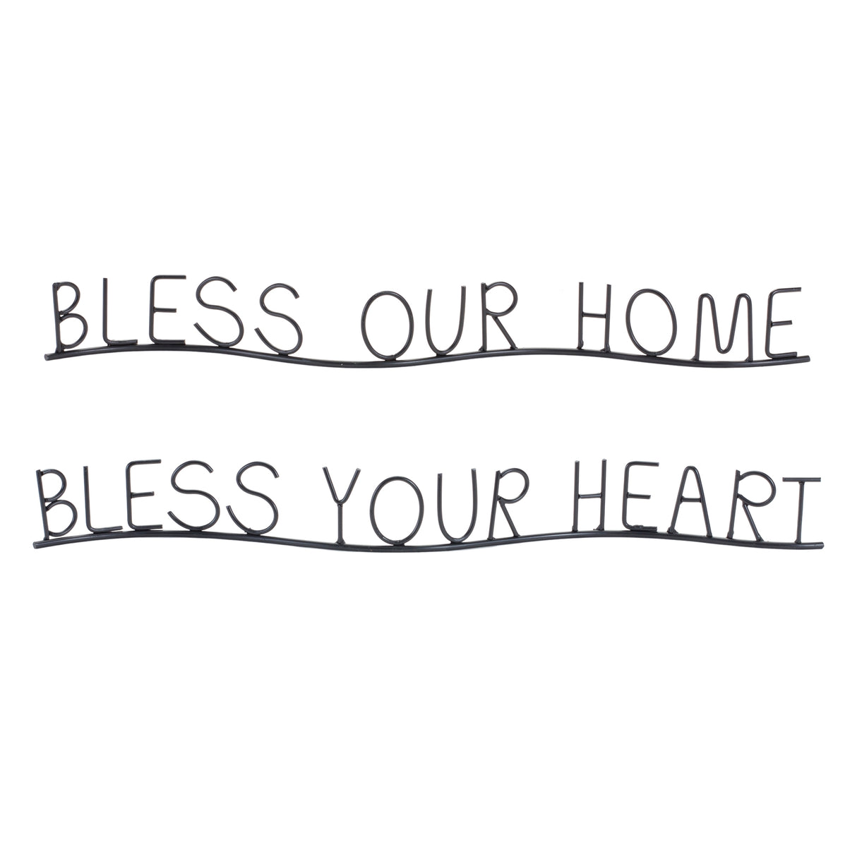 Bless our home and heart sentiment decor (set of 4)