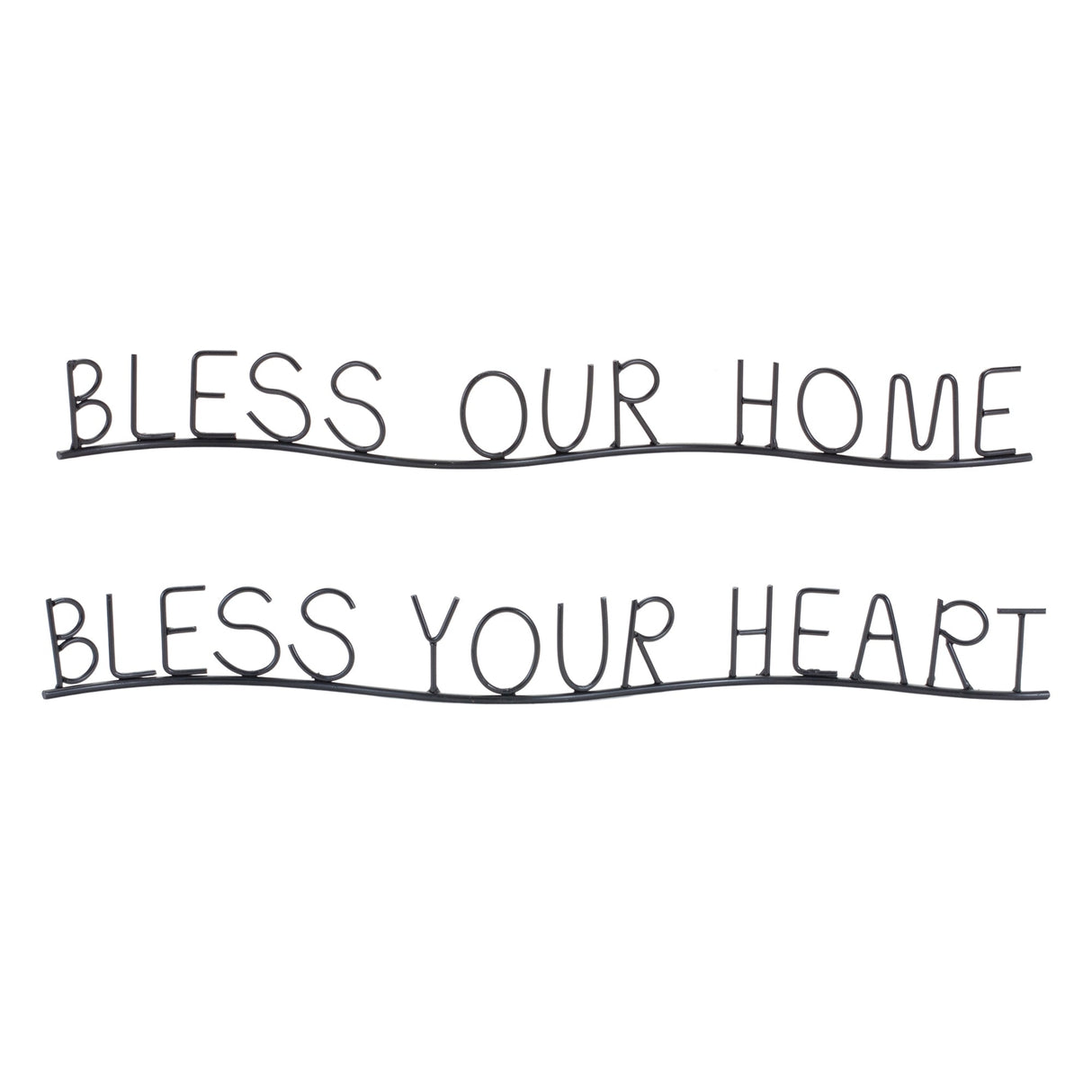 Bless our home and heart sentiment decor (set of 4)