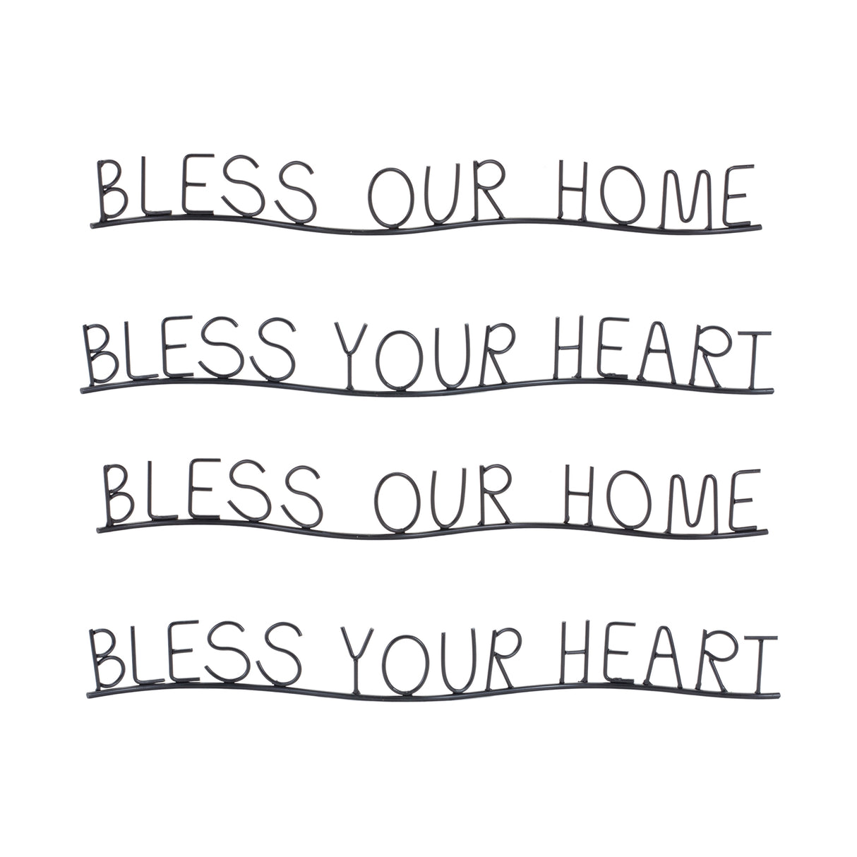 Bless-our-home-and-heart-sentiment-decor-(set-of-4)-Decorative-Objects