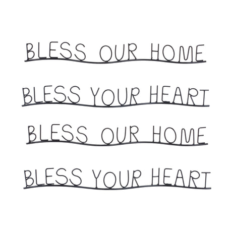 Bless-our-home-and-heart-sentiment-decor-(set-of-4)-Decorative-Objects