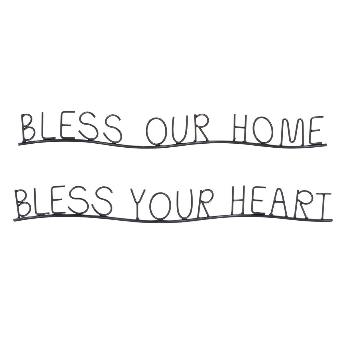 Bless Our Home and Heart Sentiment Decor (Set of 4)