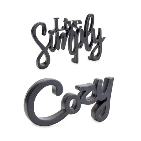 Cozy-and-simply-sentiment-block-cut-out-(set-of-2)-Decorative-Objects