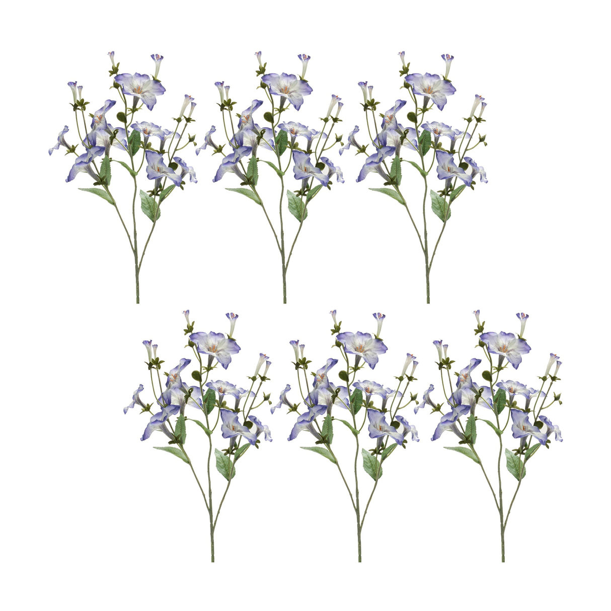 Morning-Glory-Bud-Flower-Spray-(Set-of-6)-Artificial-Non-Flowering-Plants