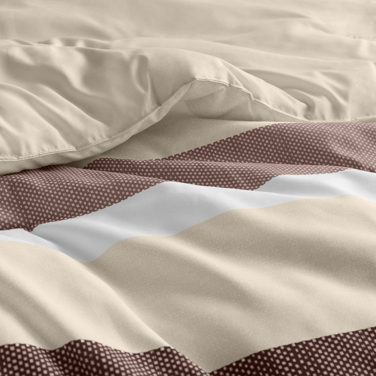 2-Piece Twin/Twin XL Stripe Textured Print Comforter Set, Terracotta