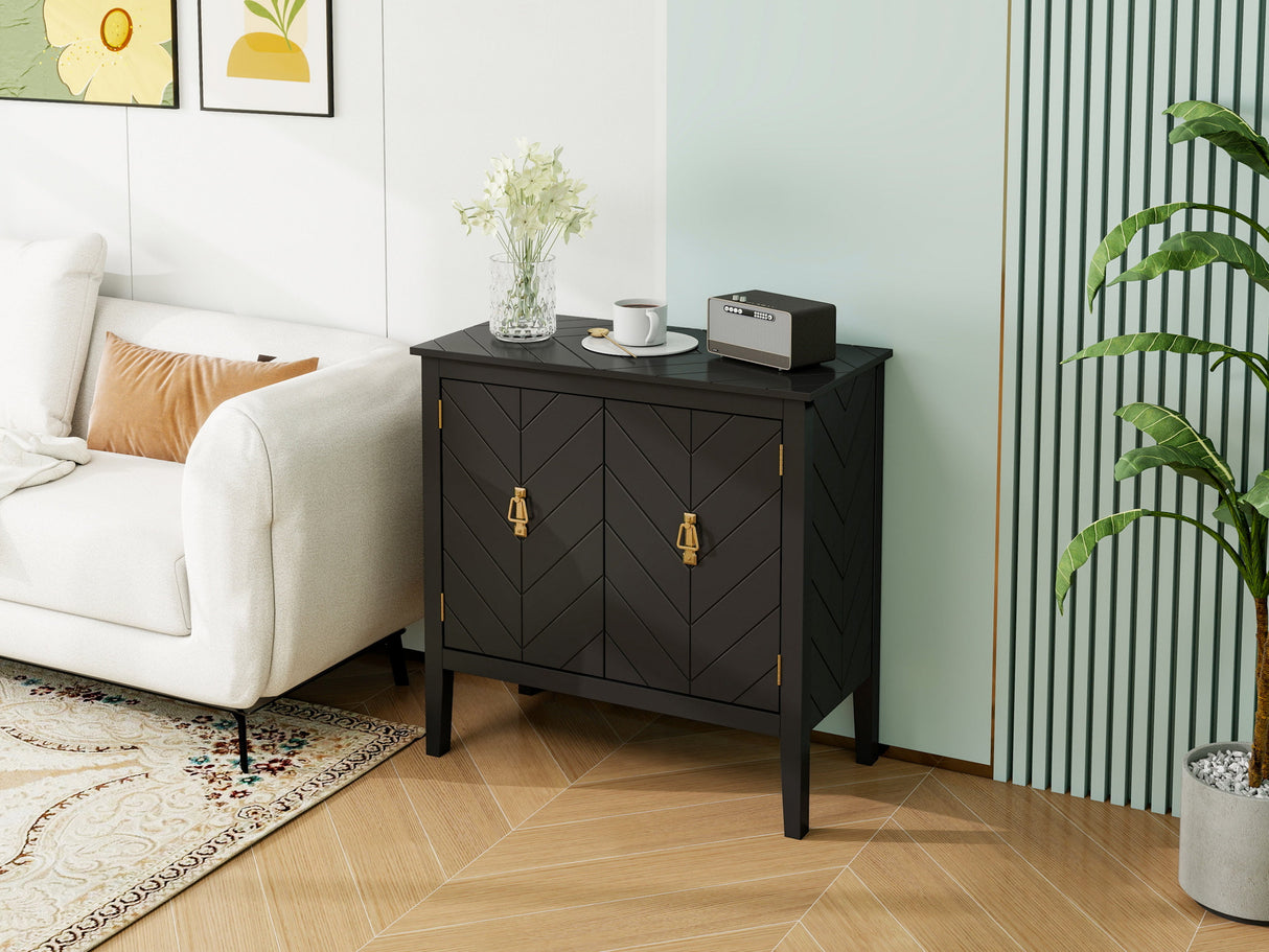 Vintage Style 2-Door Wooden Sideboard