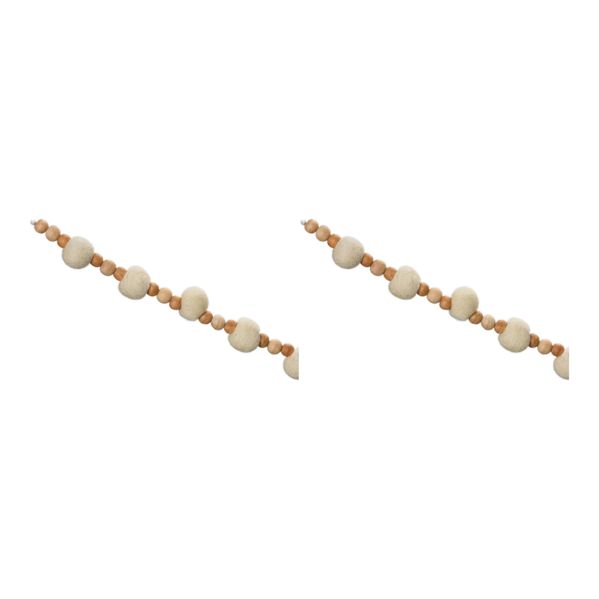 Wood Beaded String Garland (Set of 2)