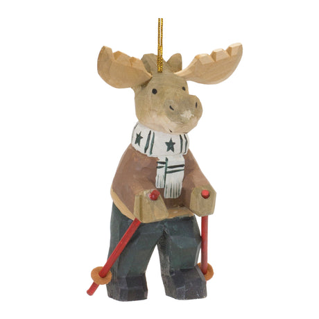 Moose-on-Skis-Ornament-(Set-of-6)-Christmas-Ornaments