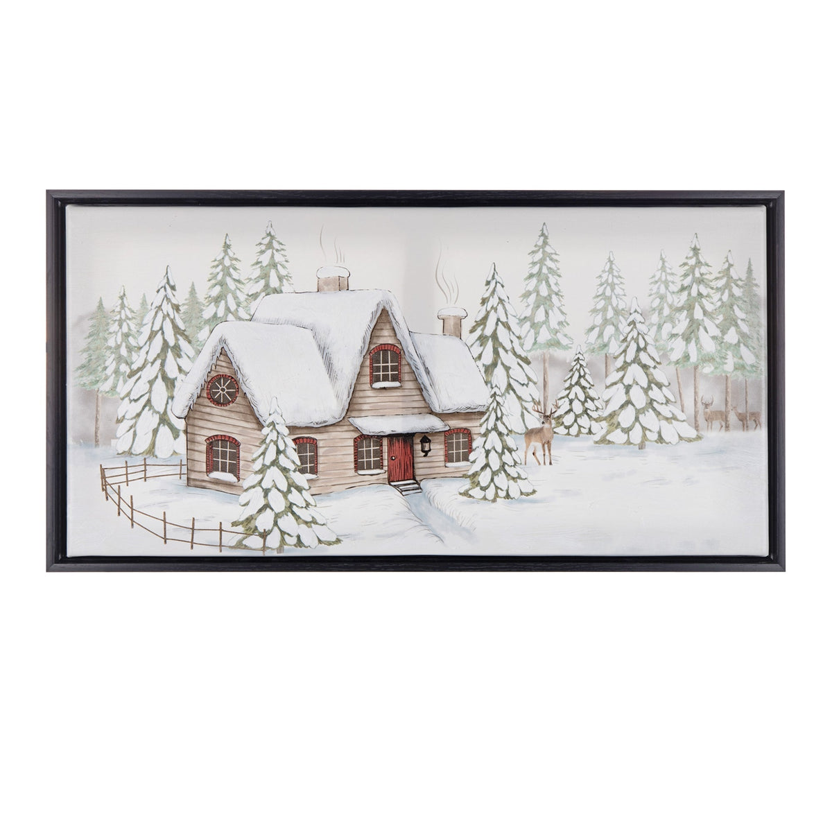 Melrose International Framed Winter Scene Wall Art (Set of 3) main image 0