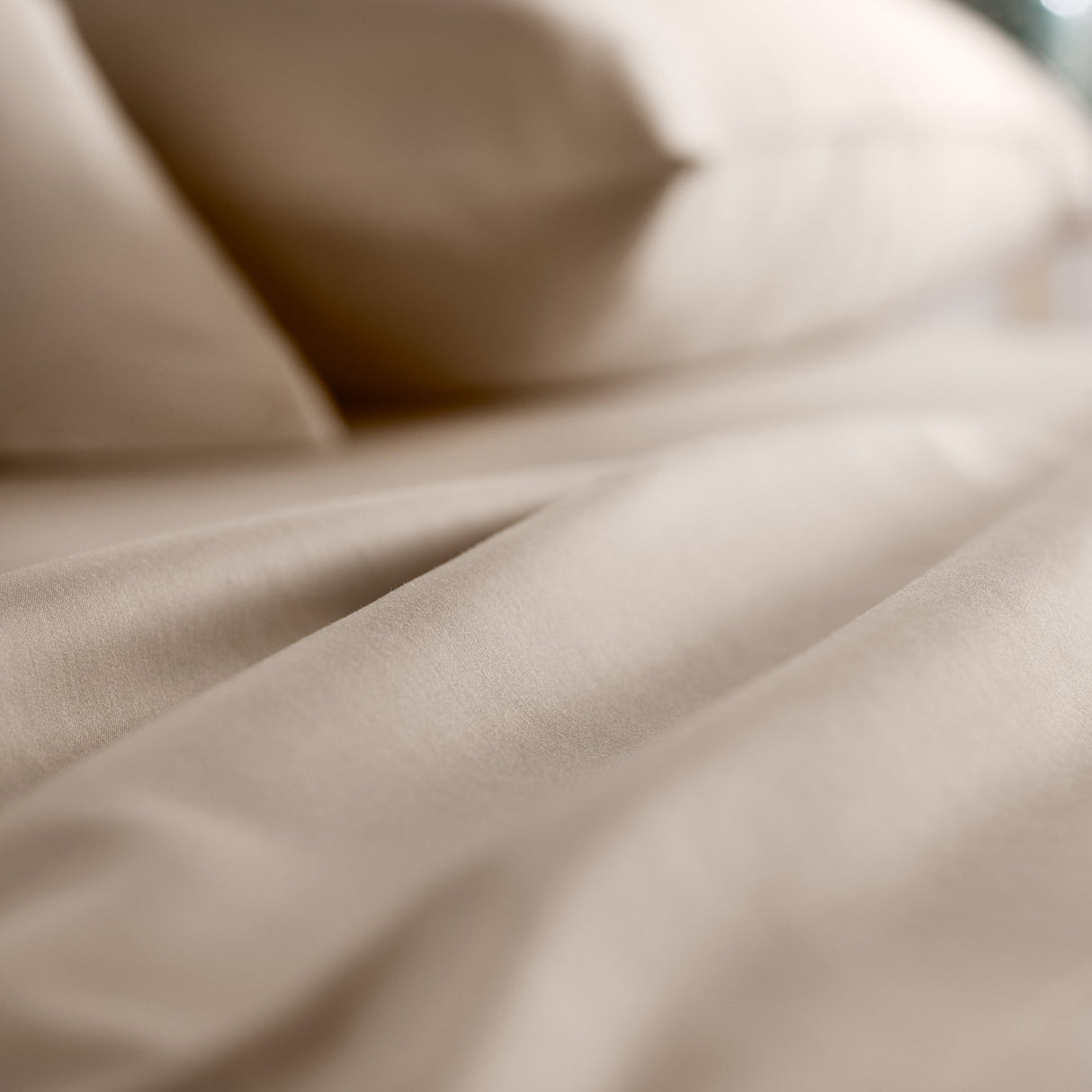 Linenspa 600TC Cotton Blend Queen Pillowcase Set - Sand