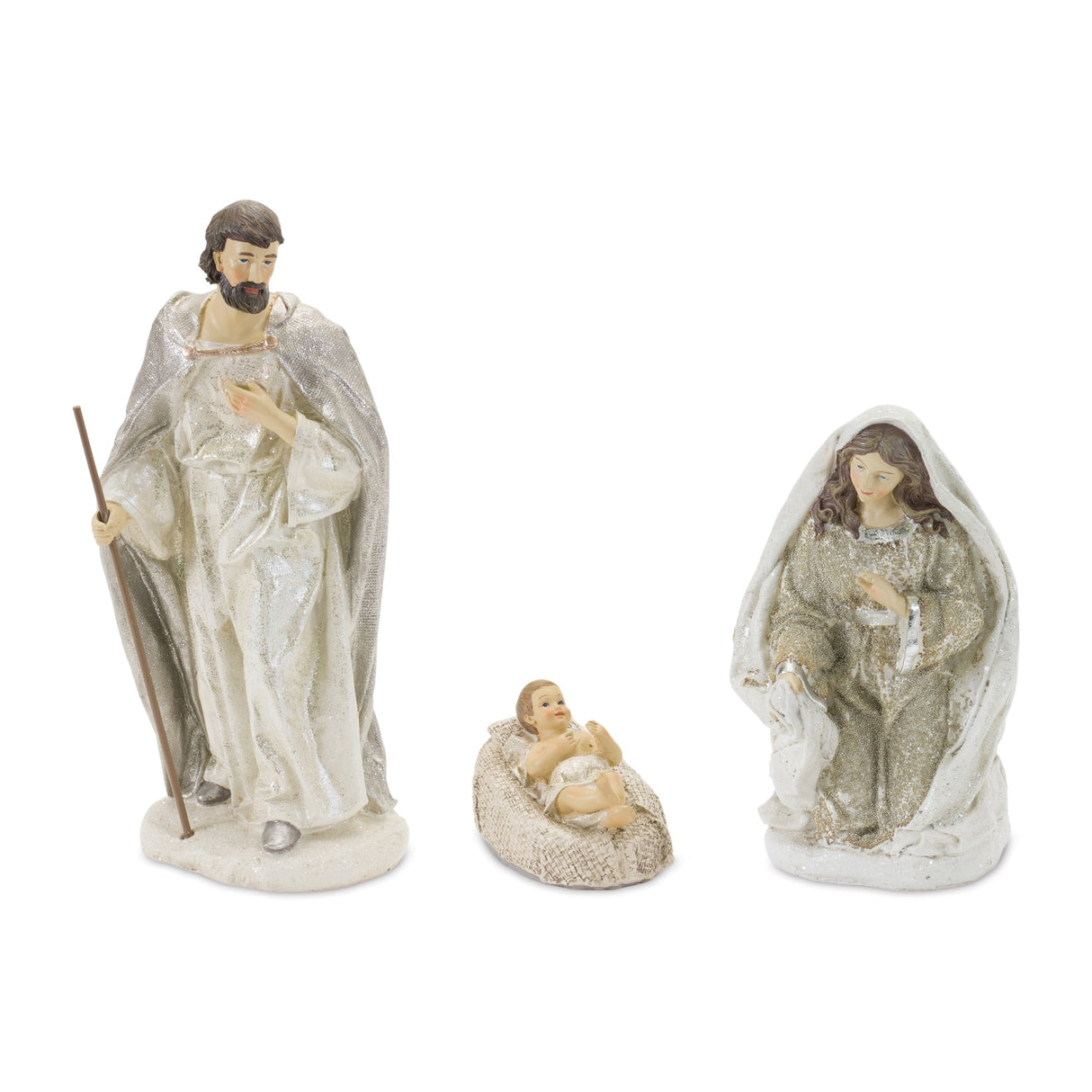 Holy Family Nativity Figurines (Set of 3, cream)