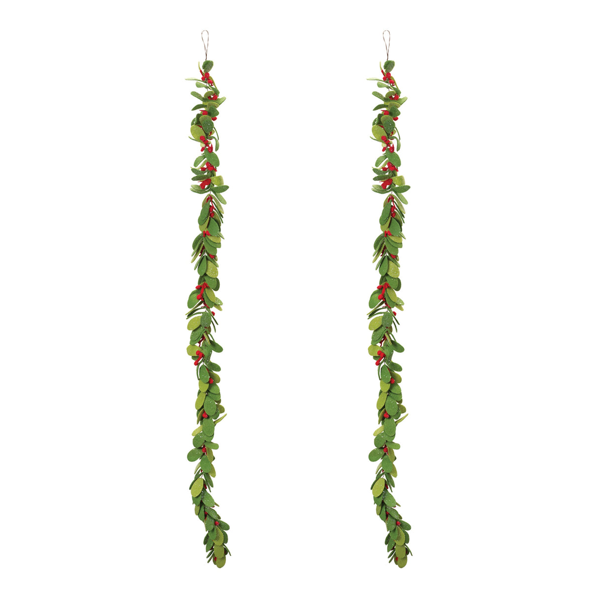 Fabric Mistletoe String Garland (Set of 2)