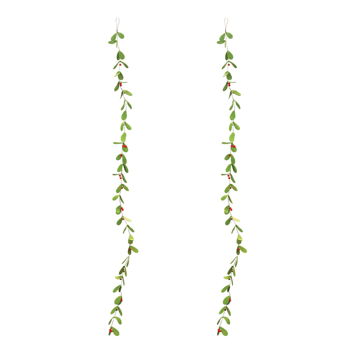 Fabric Mistletoe String Garland (Set of 2)