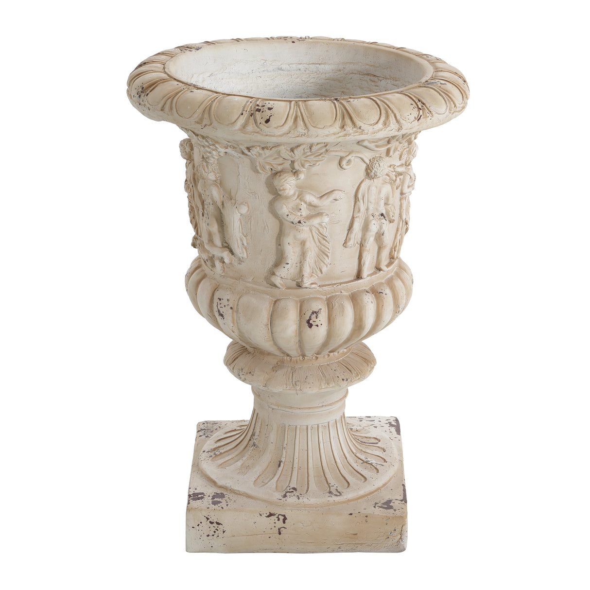 MGO Garden Urn, Antique White, 27" H