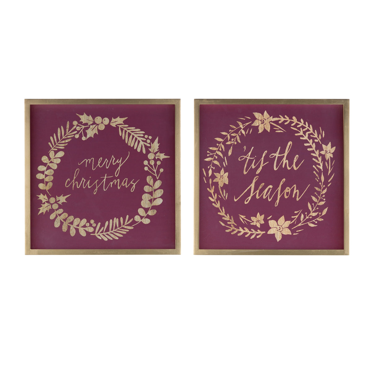 Framed-Holiday-Sentiment-Sign-(Set-of-2)-Wall-Signs