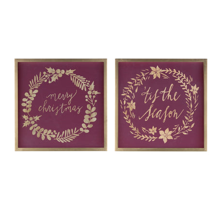 Framed-Holiday-Sentiment-Sign-(Set-of-2)-Wall-Signs