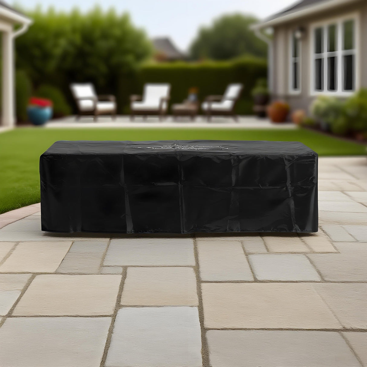 Outdoor Firepit Table 48 x 24 Inch Rectangle Fire Pit Table