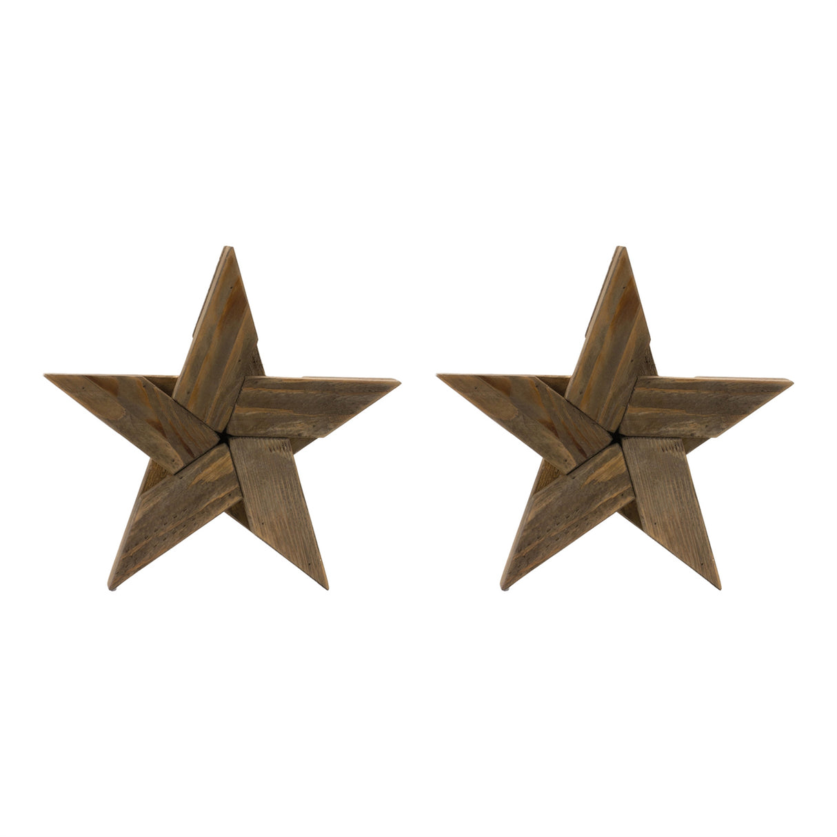 Pine Wood Star Decor (Set of 2)