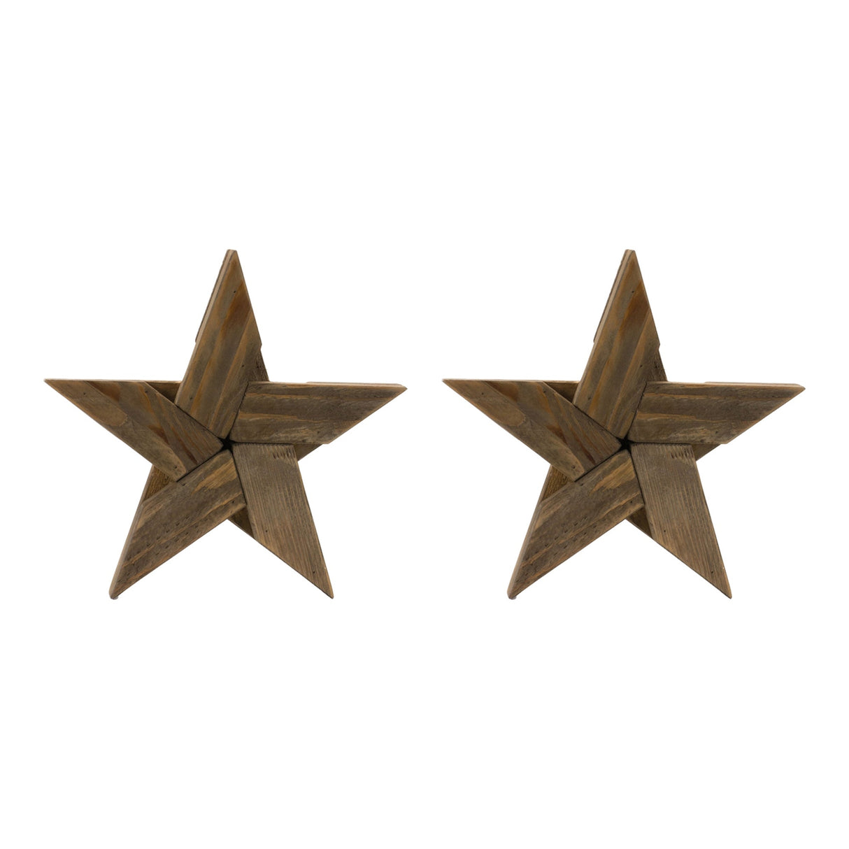 Pine Wood Star Decor (Set of 2)