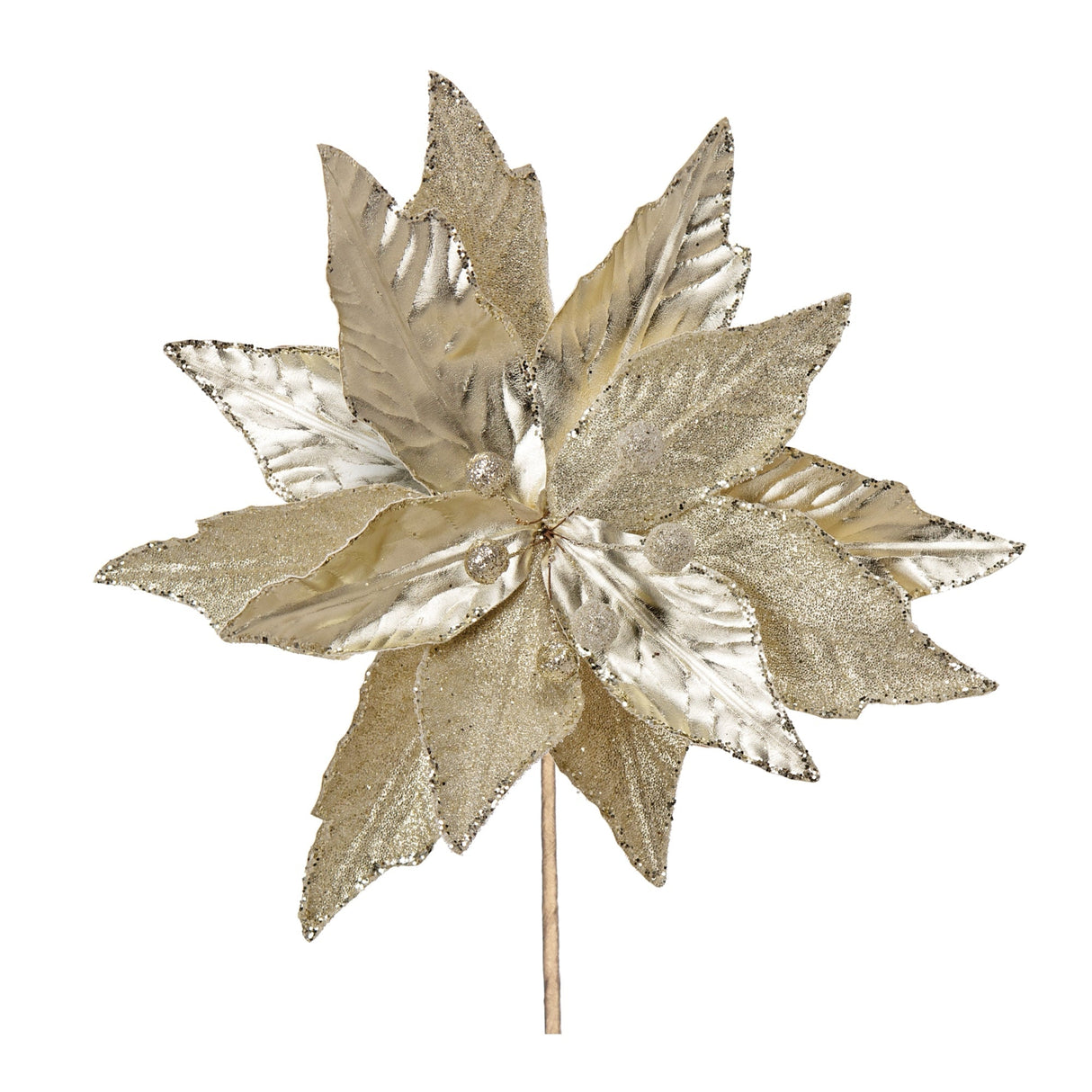 Glittered-Poinsettia-Stem-(Set-of-6)-Christmas-Decor