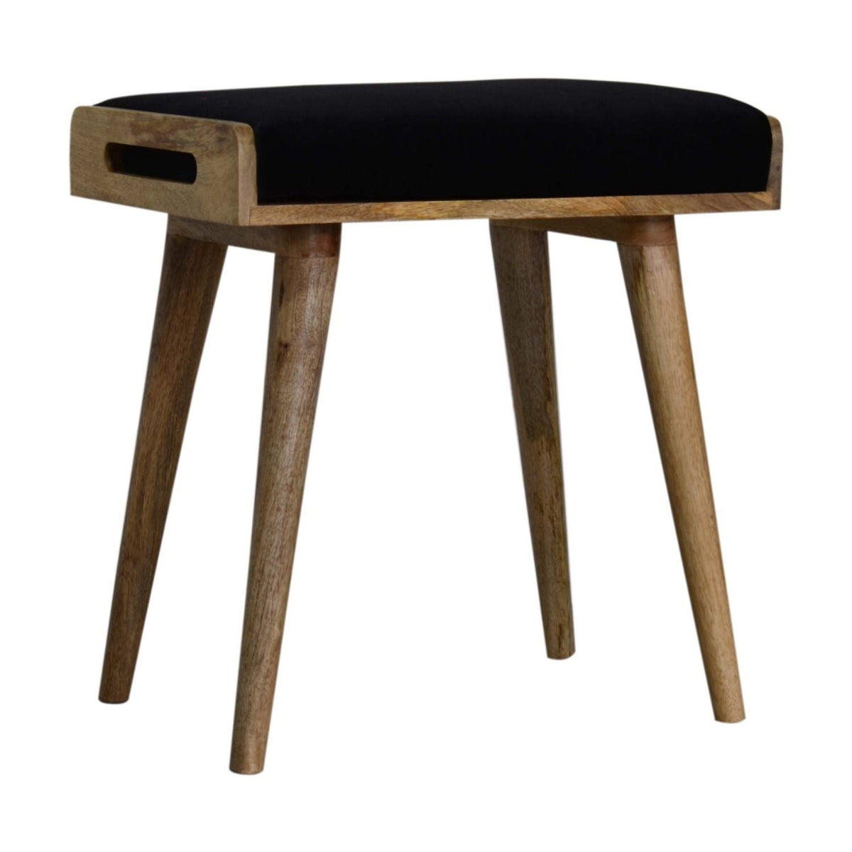Tray Style Footstool - Black