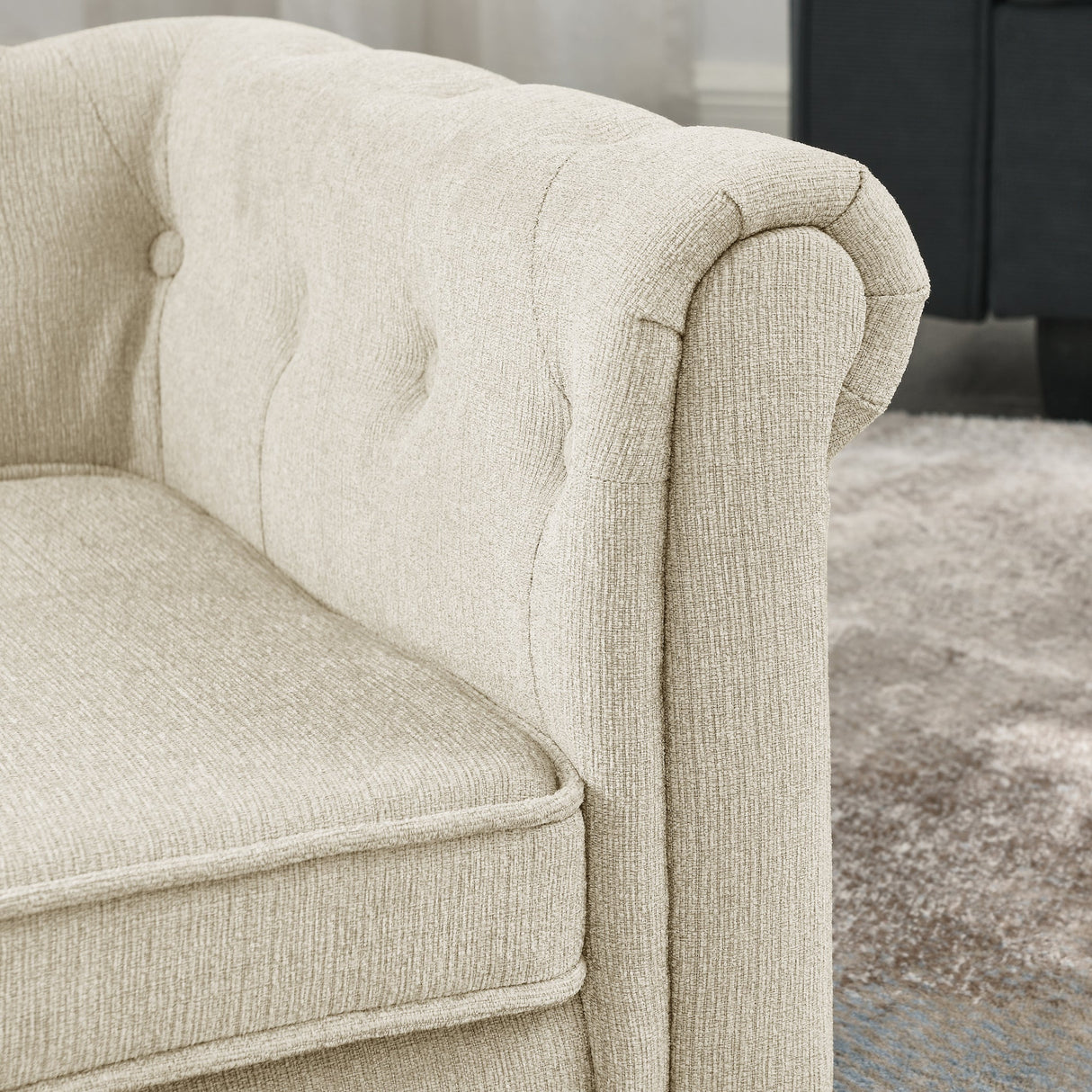 Modern Elegant Rectangle Pet Bed - Durable Elevated Dog Sofa in Beige