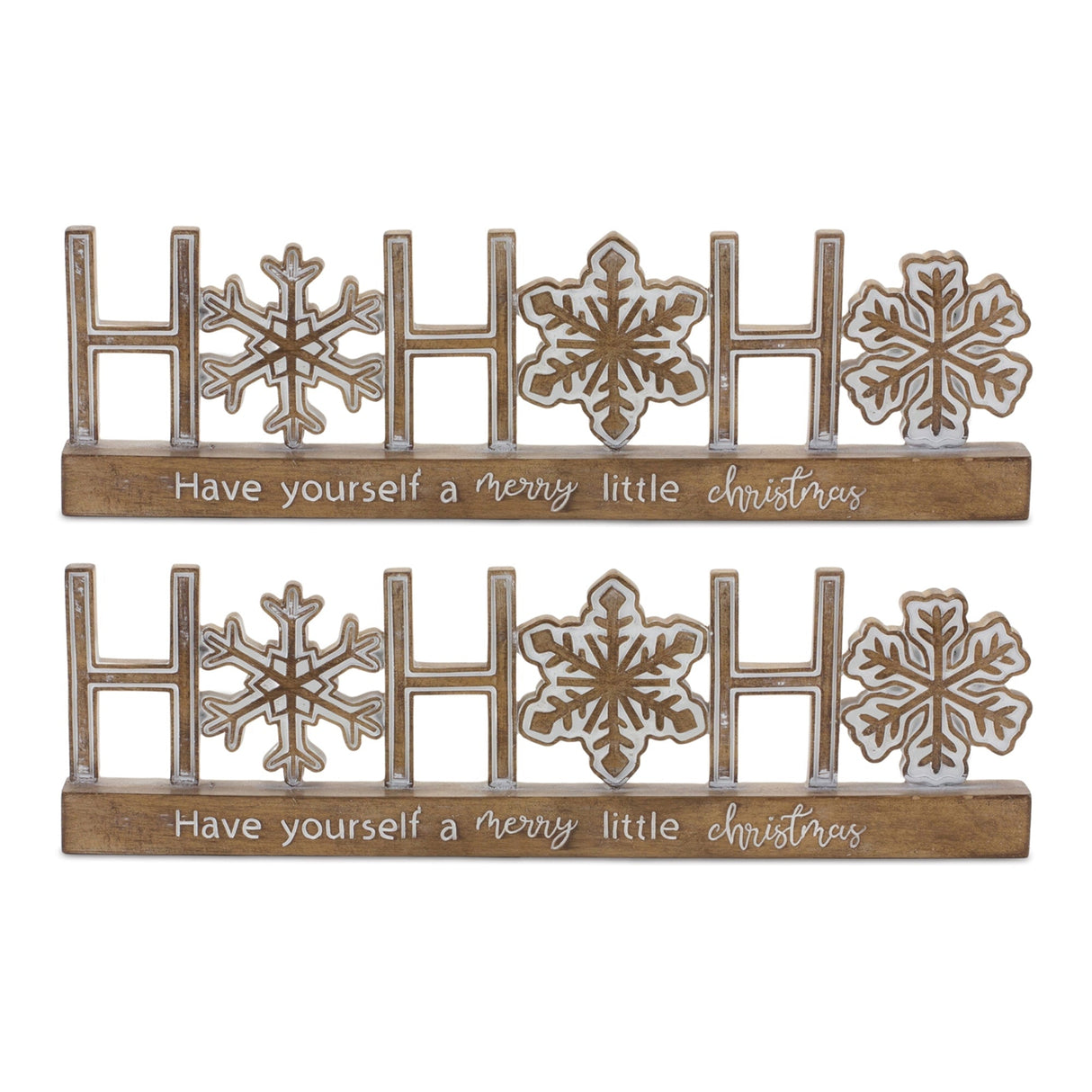 Ho Ho Ho Tabletop Sentiment Sign (Set of 2)
