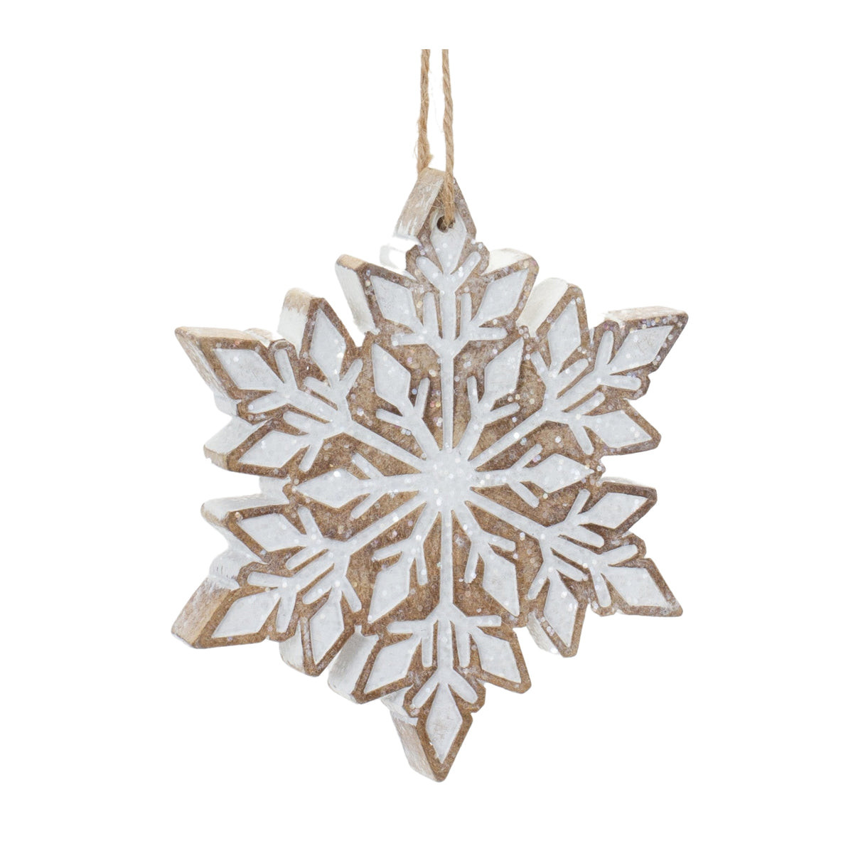 Glittered Snowflake Ornament (Set of 3)
