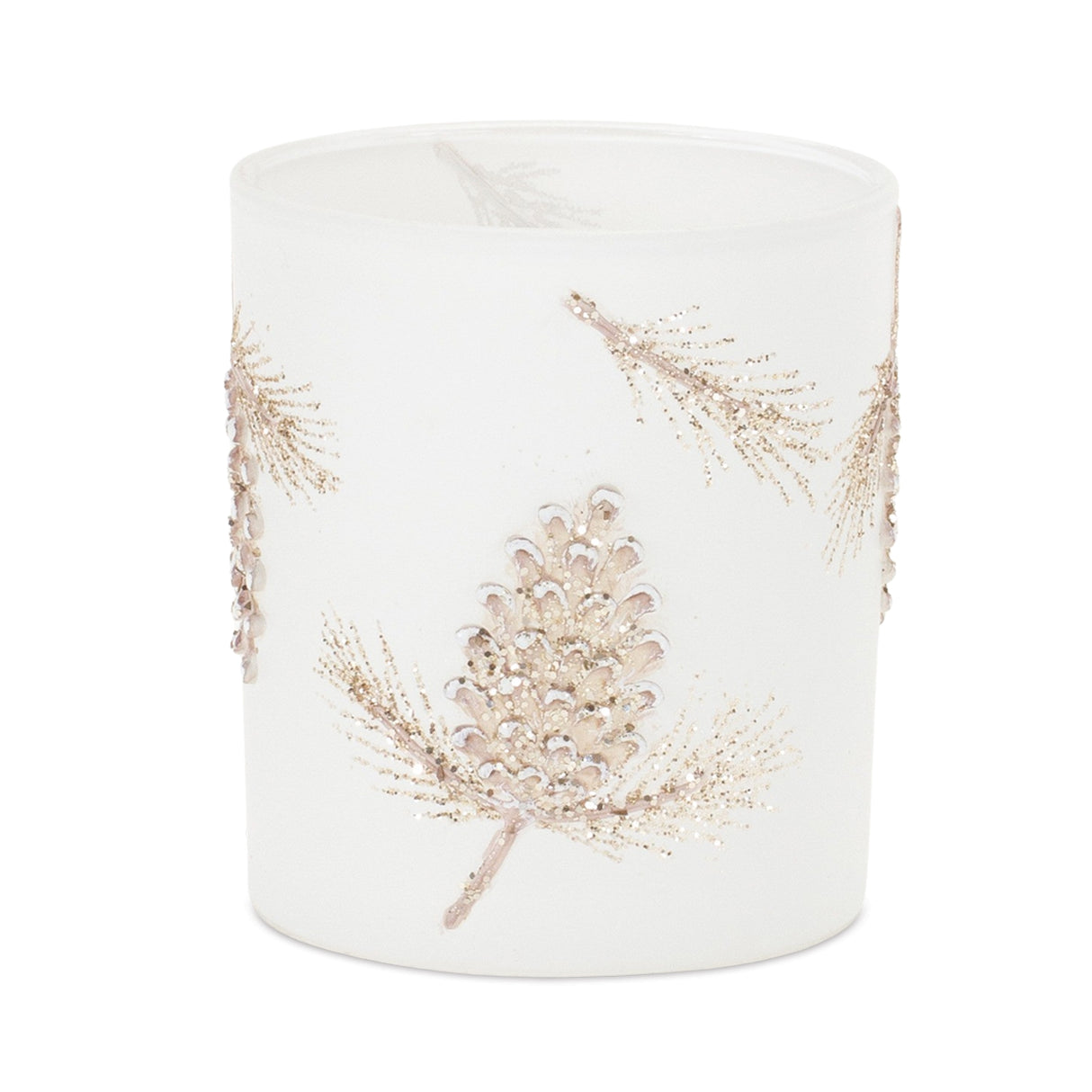 Glittered Pine Cone Candle Holder (Set of 6)