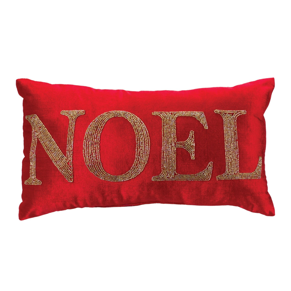 Beaded Joy and Noel Holiday Pillow (Set of 2)