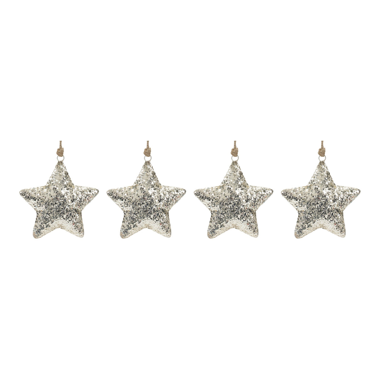 Mosaic Metal Star Ornament (Set of 4)