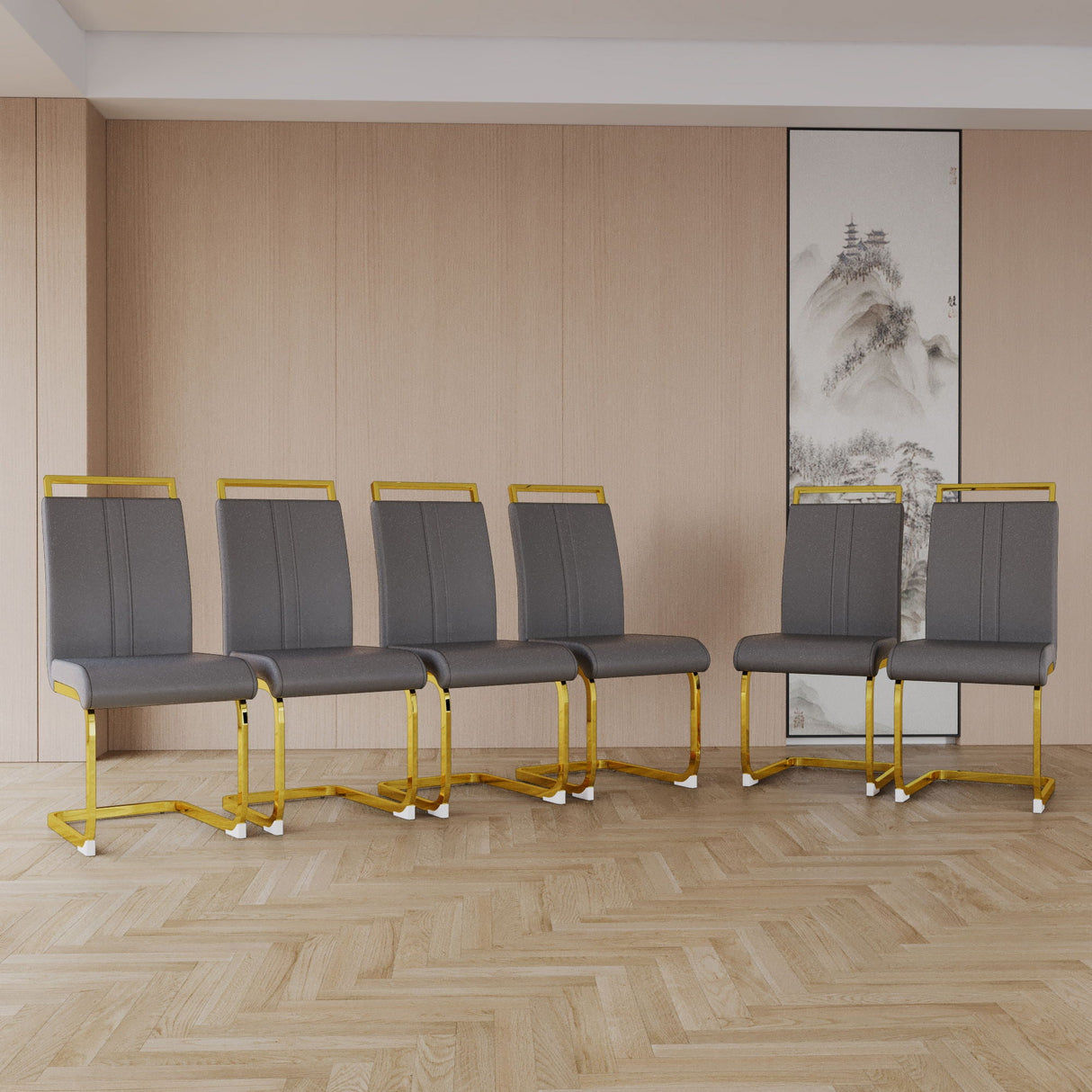 Side Dining Room Chair, Padded Seat High Back