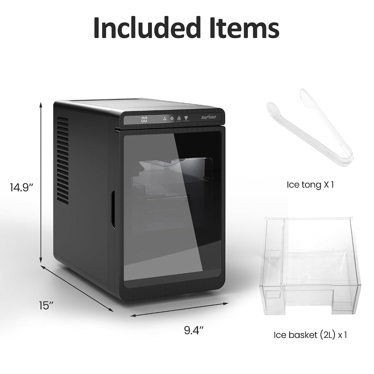 Clear Ice Maker, Compact Countertop Ice Machine