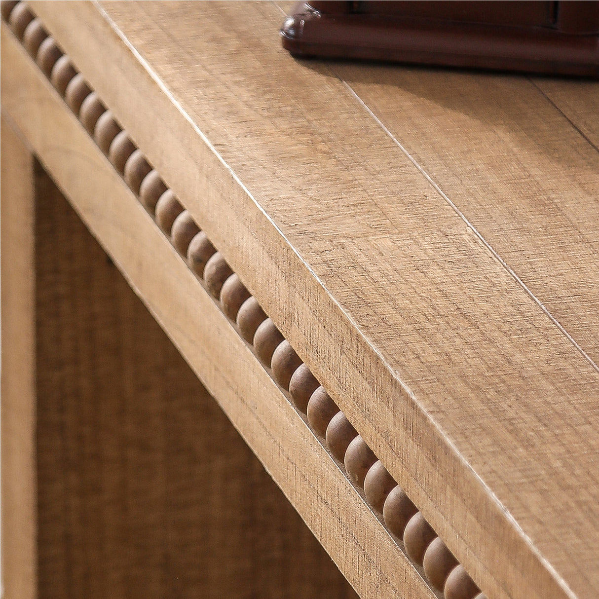 Rustic Manufactured Wood Console Table with Beaded Accent, 64L x 14W x 32H