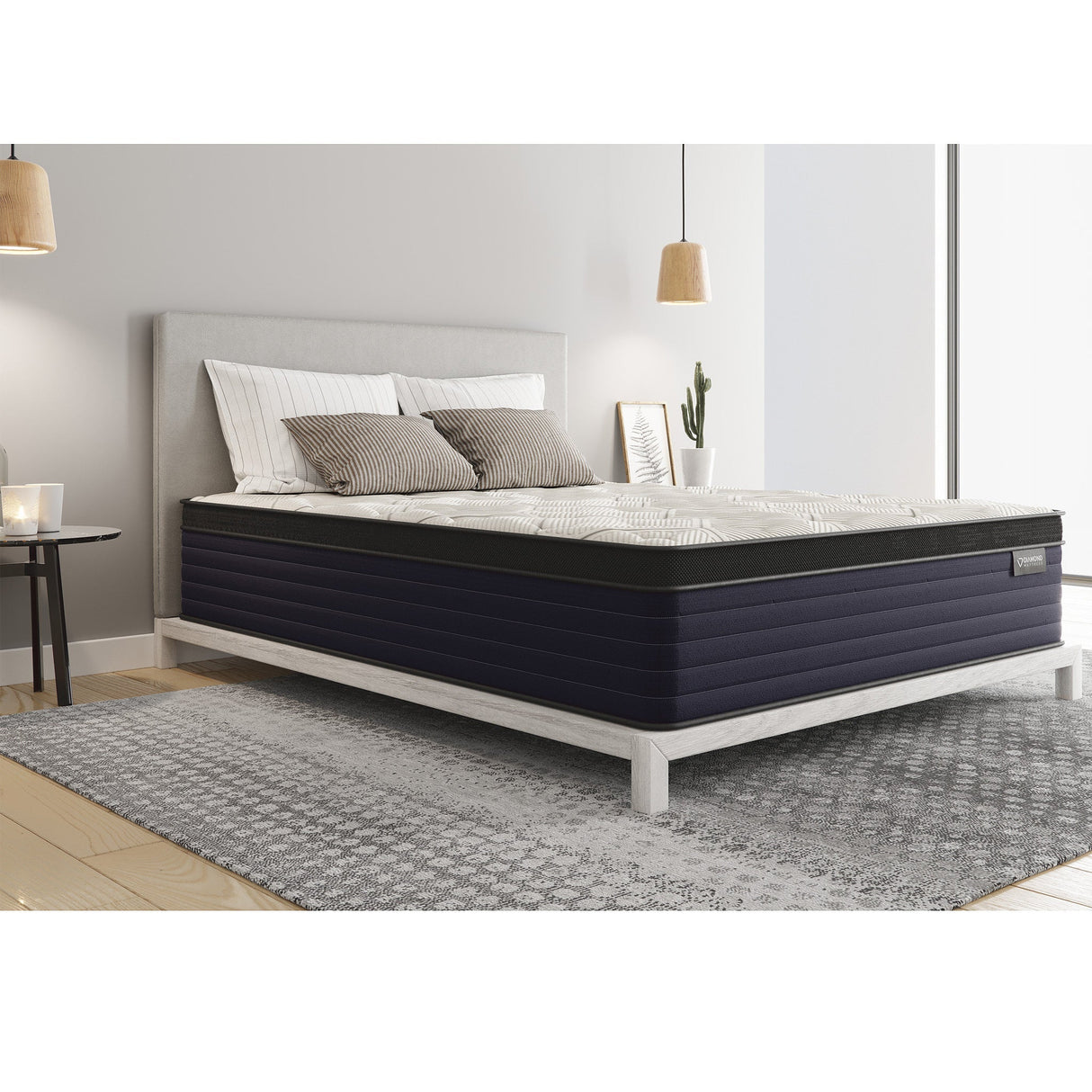 Diamond Cleo Cool Copper Memory Foam Hybrid Mattress - Queen 14" Firm