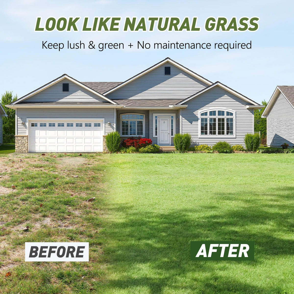 Realistic Deluxe Artificial Grass Synthetic Turf Carpet with 1.18" Thickness - Green